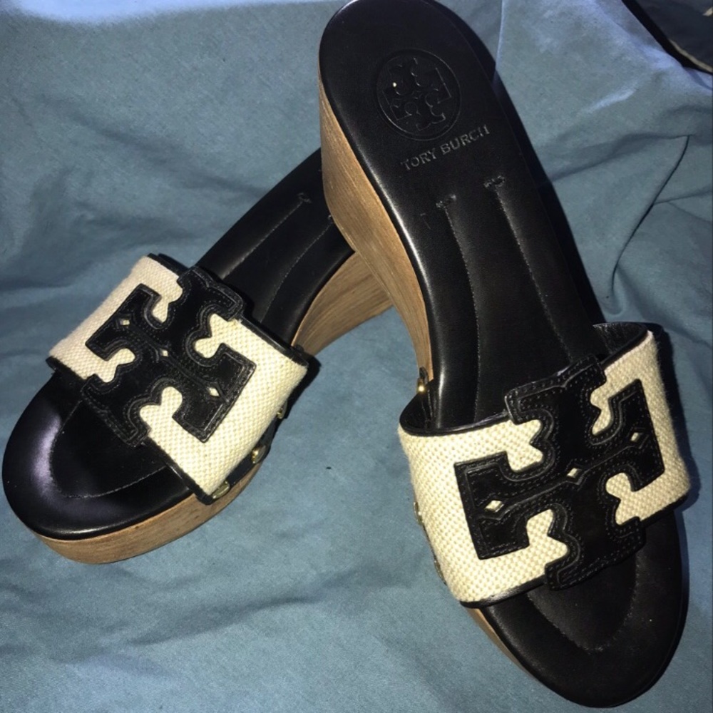 Tory Burch Terri Slides Sandals Shoes 6 Like New